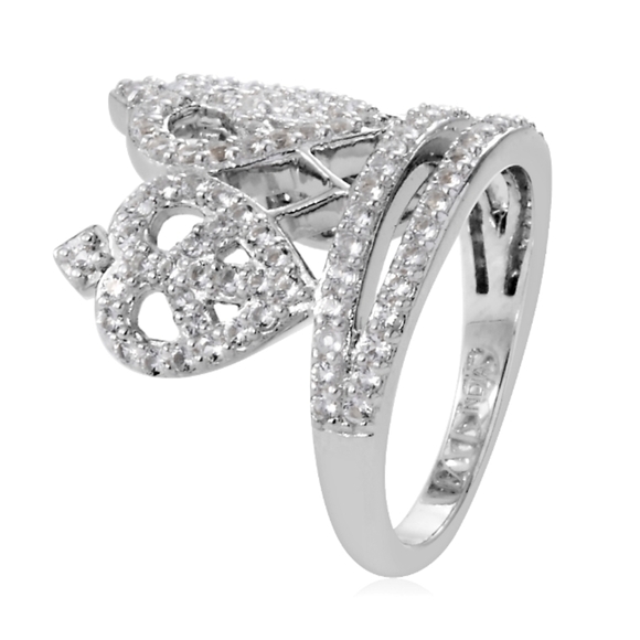 🔥Platinum Over Sterling Silver Queen of Peace 2.80 ctw*❤️ - Picture 4 of 7